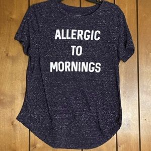 Modern Lux Blue “Allergic To Mornings” Tee Size XLarge